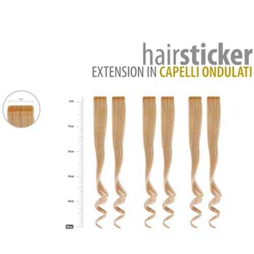 HAIRSTICKER: EXTENSIE IN GOLVEND HAAR - DIBIASE HAIR